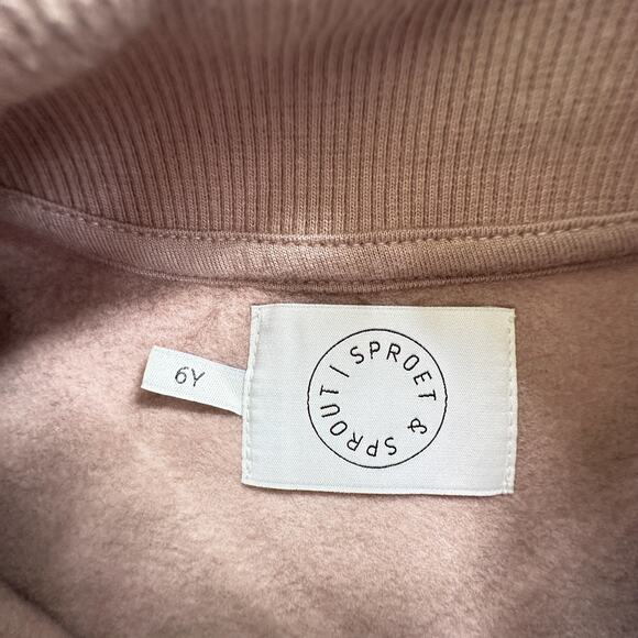 NEW Sproet & Sprout Girl's Taupe Blimp Print Sweatshirt 6 - Picture 3 of 4